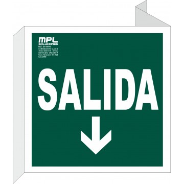 Banderola Cuadrada: Salida abajo