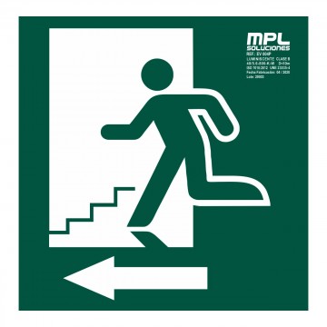 Señal: Escalera de emergencia izquierda