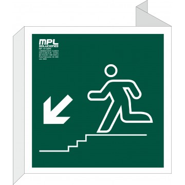 Banderola Cuadrada: Bajada escalera izquierda