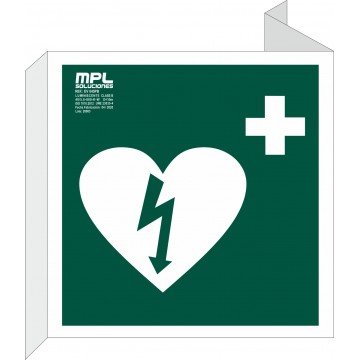 Banderola Cuadrada: Desfibrilador