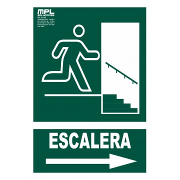 Señal: Salida Escalera Derecha Bajada