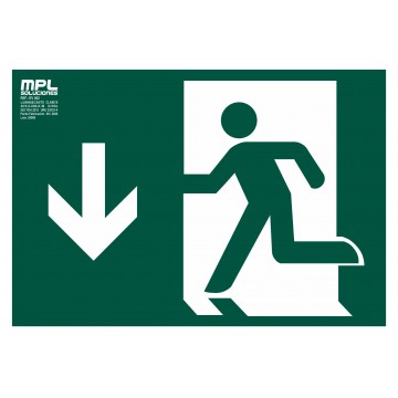 Señal: Salida Puerta Abajo Izquierda