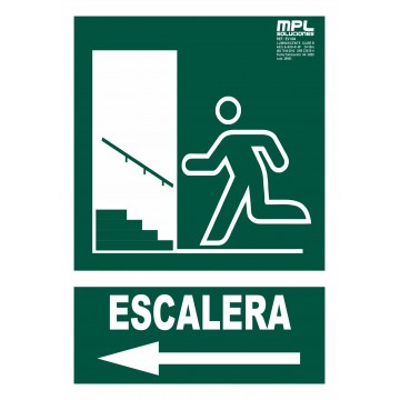 Señal: Salida Escalera Subida Izquierda