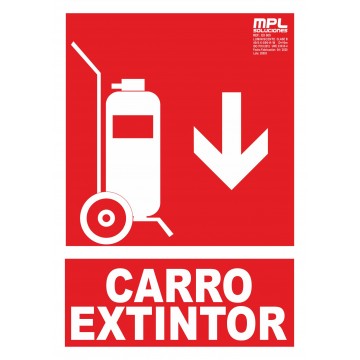 Señal: Carro extintor abajo