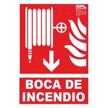 Señal: Boca de incendios abajo