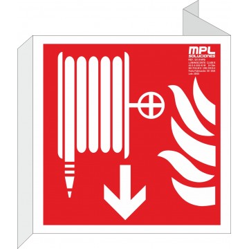 Banderola cuadrada: Boca de incendios abajo