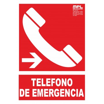 Señal: Teléfono de emergencia derecha