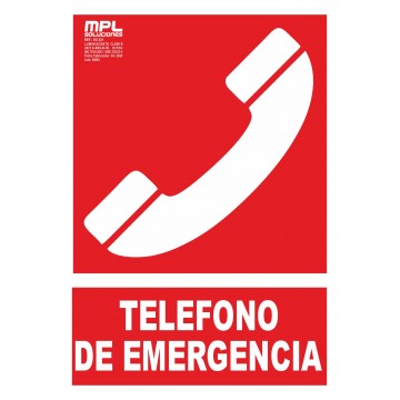 Señal: Teléfono de emergencia