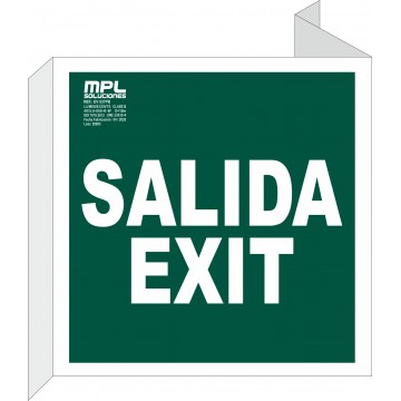 Banderola Cuadrada: Salida / Exit