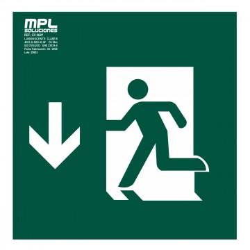 Señal: Salida Puerta Abajo Izquierda