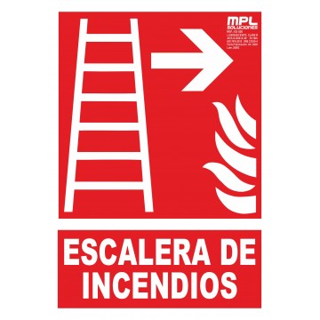 Señal: Escalera de emergencia derecha