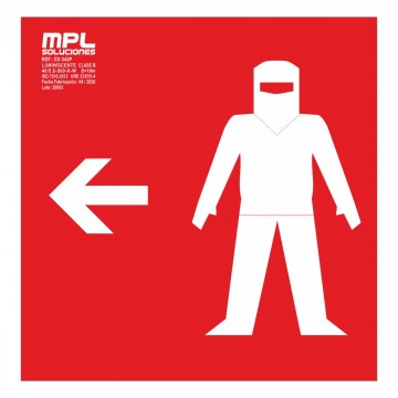 Señal cuadrada: Traje ignífugo izquierda