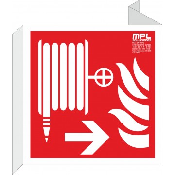 Banderola cuadrada: Manguera derecha