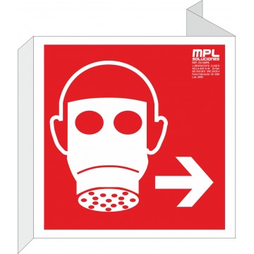 Banderola cuadrada: Máscara derecha