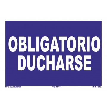 Señal: Obligatorio ducharse