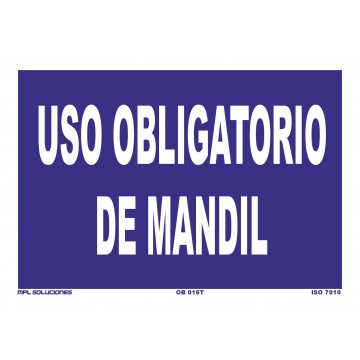 Señal: Uso obligatorio de mandil