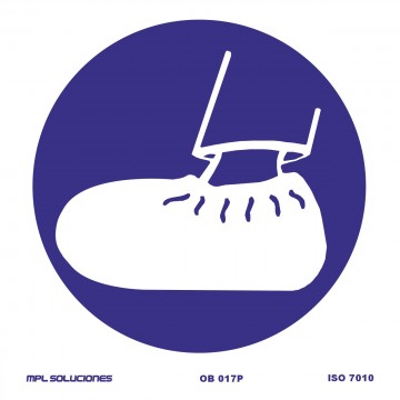 Señal: Uso obligatorio de cubrepiés