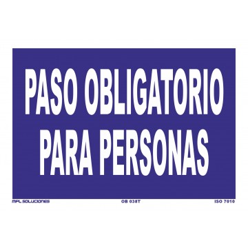 Señal: Paso obligatorio para personas