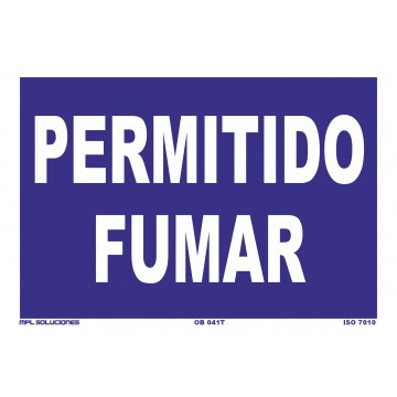 Señal: Permitido fumar