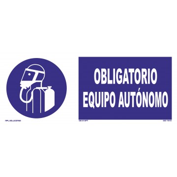 Señal: Obligatorio equipo autónomo
