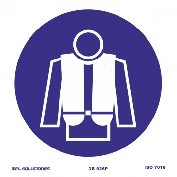 Señal: Uso obligatorio de salvavidas