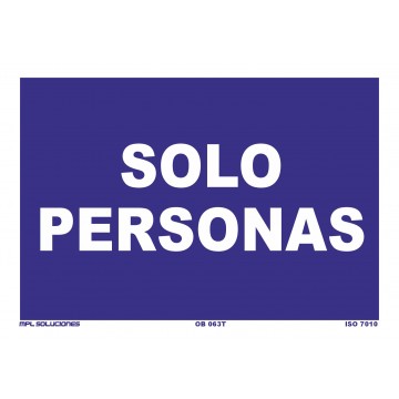 Señal: Solo personas