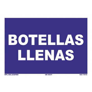 Señal: Botellas llenas