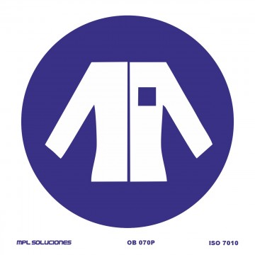 Señal: Uso obligatorio de chaqueta de protección contra el frio