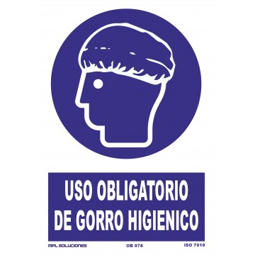 Señal: Uso obligatorio de gorro higiénico