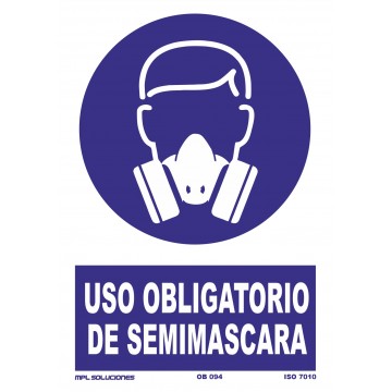 Señal: Uso obligatorio de semimáscara