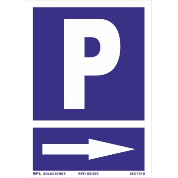 Señal: Parking derecha