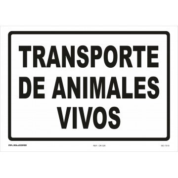 Señal: Modelo: Transporte de animales vivos