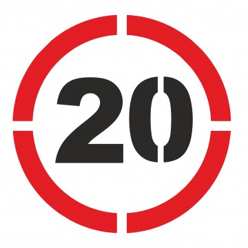 Plantilla Suelo Velocidad Máxima Permitida 20Km