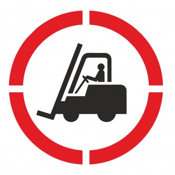 Plantilla Suelo Prohibido Paso Carretillas