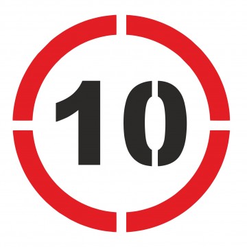 Plantilla Suelo Velocidad Máxima Permitida 10Km