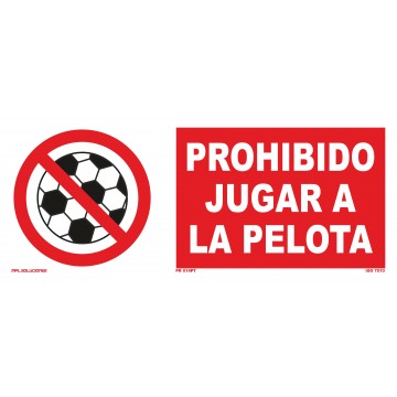 Señal: Prohibido jugar a la pelota