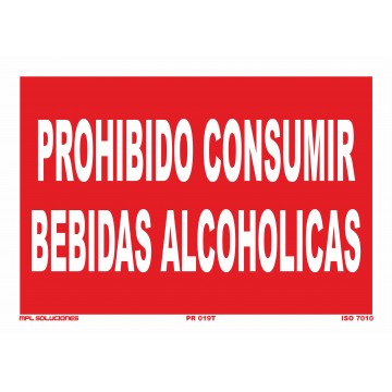 Señal: Prohibido consumir bebidas alcohólicas