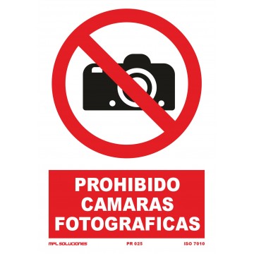 Señal: Prohibido cámaras fotográficas