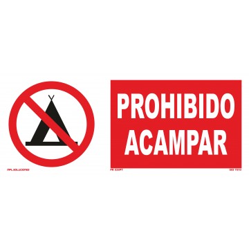 Señal: Prohibido acampar