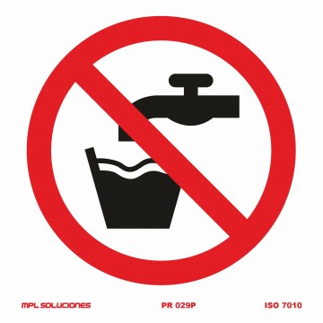 Señal: Agua no potable