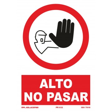 Señal: Alto no pasar