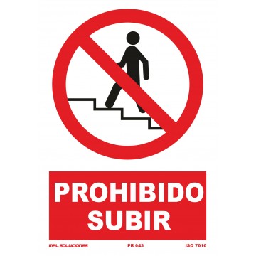 Señal: Prohibido acceso a escalera