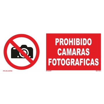 Señal: Prohibido cámaras fotográficas