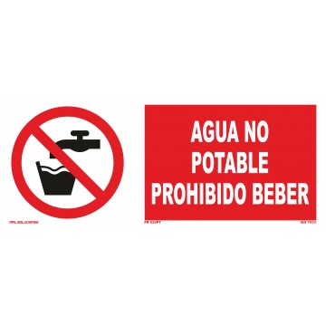 Señal: Agua no potable