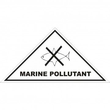 Señal adhesiva peligro para el medio ambiente marino