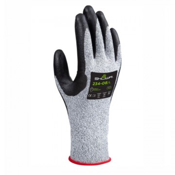 Guante 234 anticorte alimentario HPPE con recubrimiento de espuma de nitrilo en la palma sobre spandex / forro de ingeniería pal