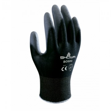 Guante BO500 Black Forro de nylon antideslizante Revestimiento de poliuretano en palma