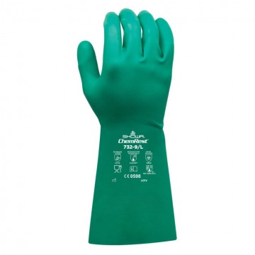 Guante 732 nitrilo verde 100% interor flocado ref.732/731