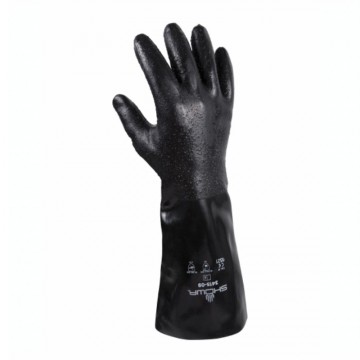 Guante 3415 de poliéster con revestimiento de neopreno negro 355mm largo 