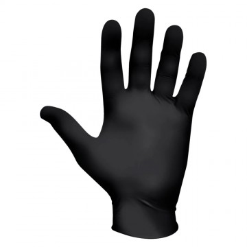 Guante 6112 PF EBT nitrilo desechable negro biodegradable (caja de 100)  
